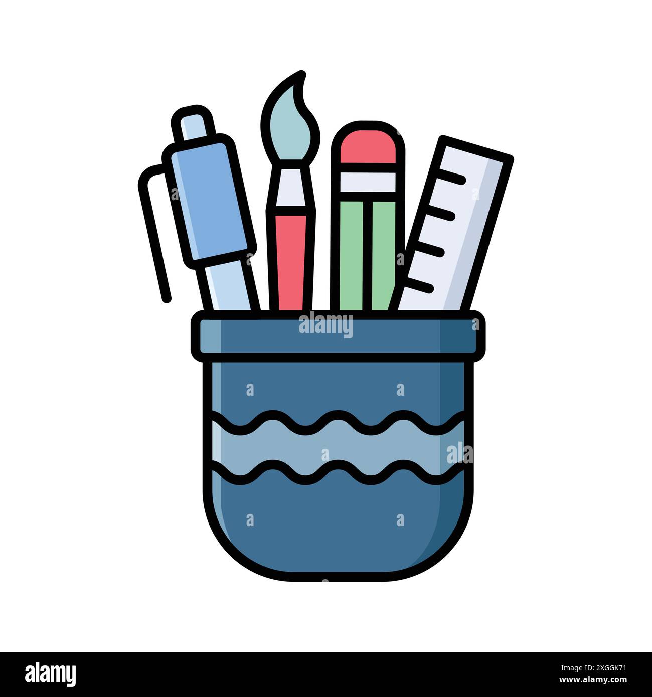 stationery icon vector design template in white background Stock Vector