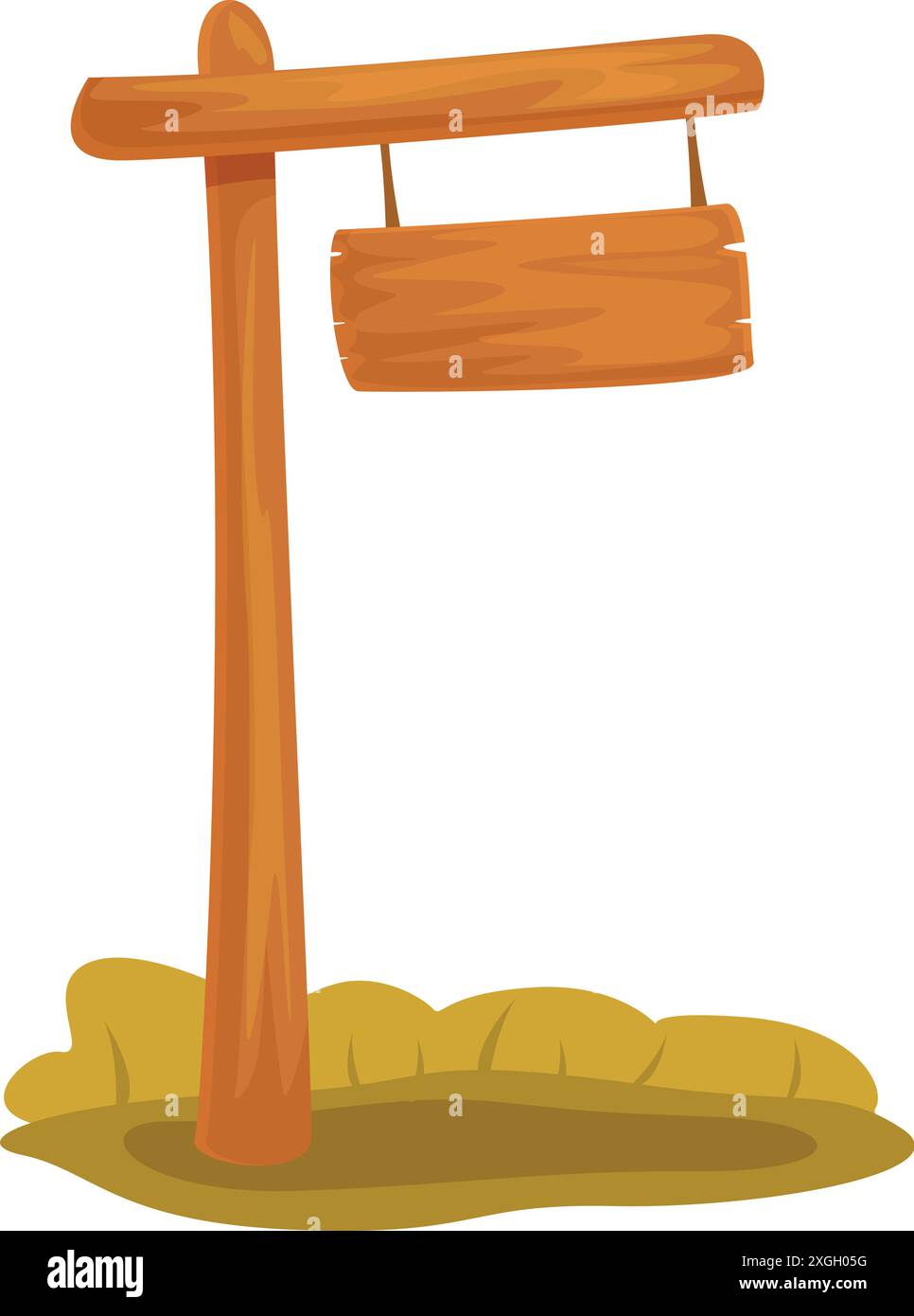 Hanging Post Drawing Hanging from a wooden post Stock Vector Images - Alamy