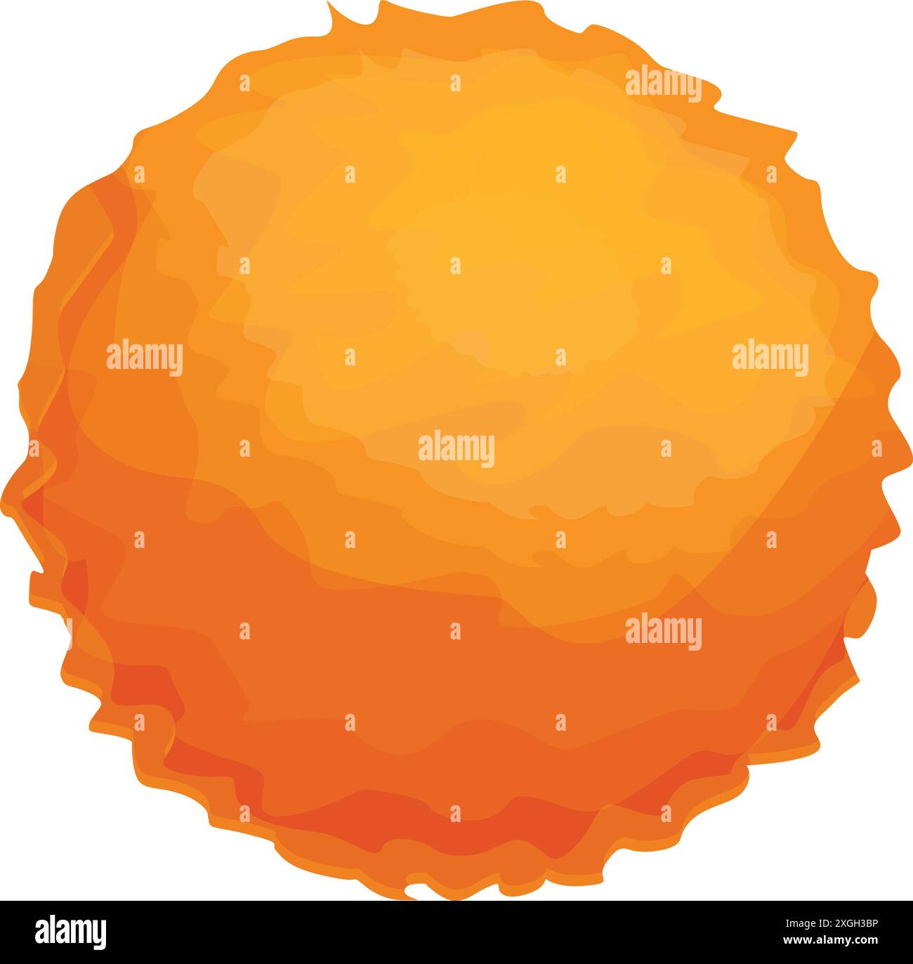 Round orange coral reef is growing on the seabed in the deep blue ocean
