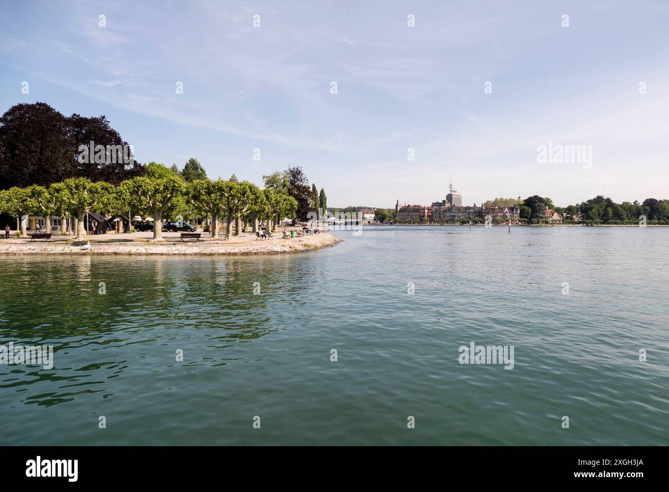 Harbor of Konstanz, Lake Constance in Germany in summertime Stock Photo