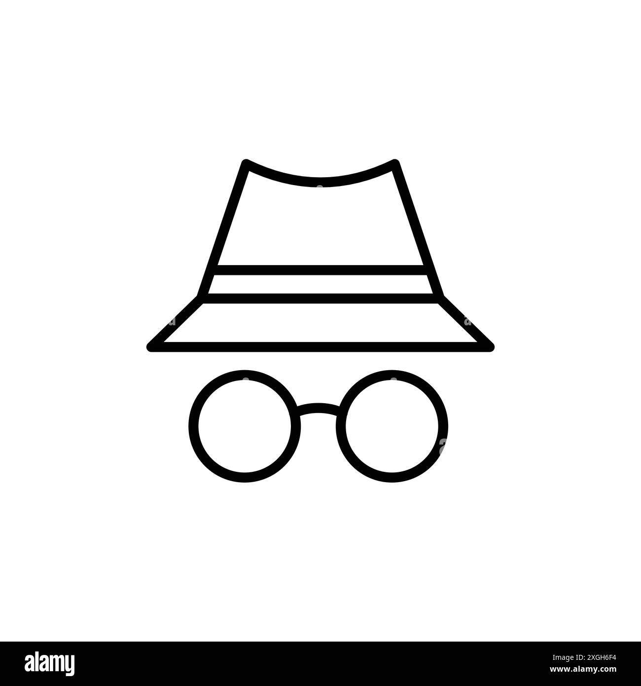 Incognito icon vector logo set collection or bundle pack group Stock Vector