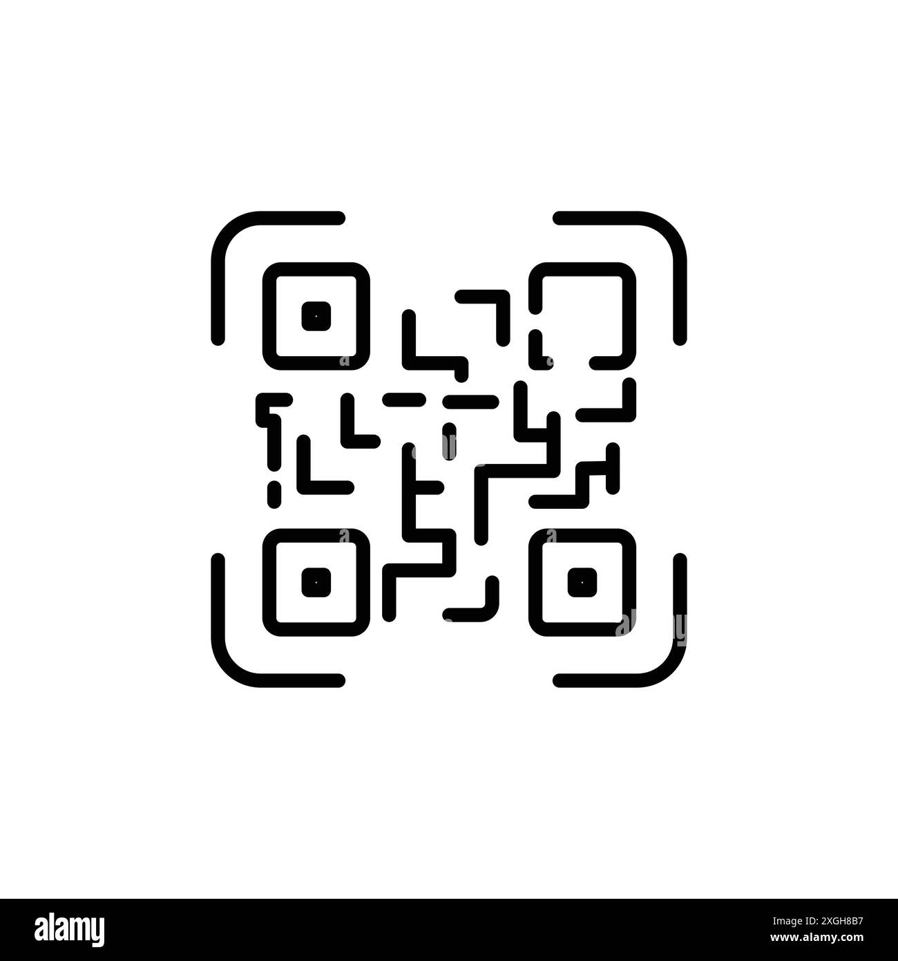 Qrcode icon vector logo set collection or bundle pack group Stock Vector