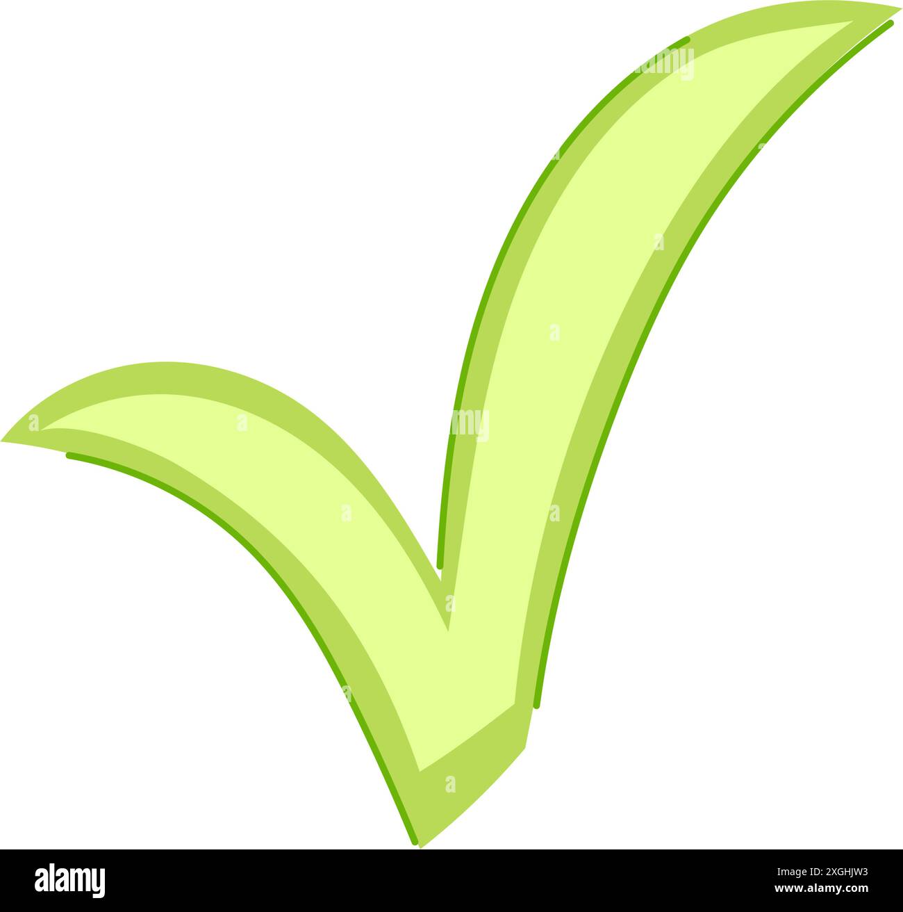 green check mark cartoon vector illustration Stock Vector Image & Art ...
