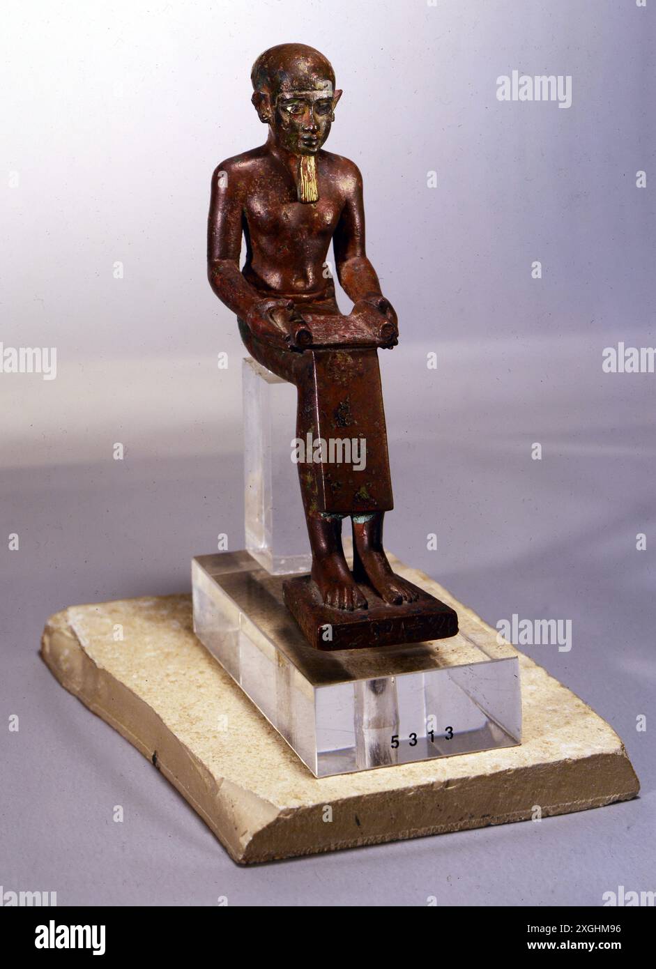 Im-hotep, circa 2600 BC, Egyptian civil servant, deified adviser of king Djoser, sculpture, ADDITIONAL-RIGHTS-CLEARANCE-INFO-NOT-AVAILABLE Stock Photo