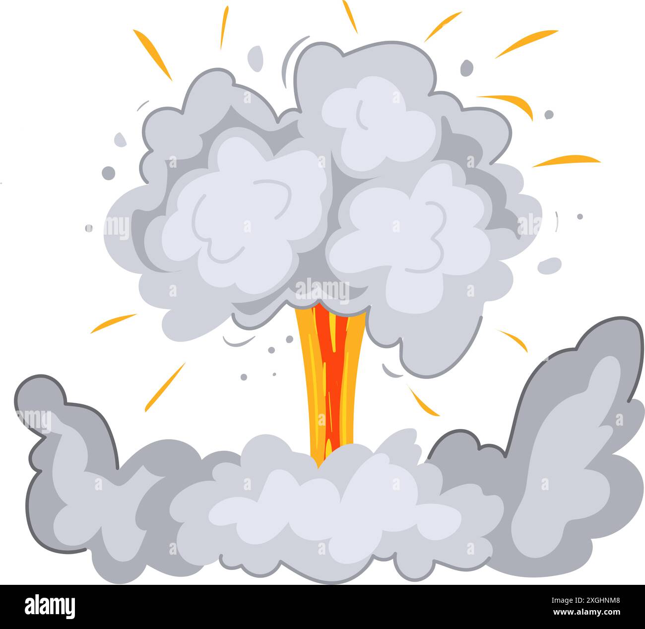 bomb explosion effect cartoon vector illustration Stock Vector Image ...