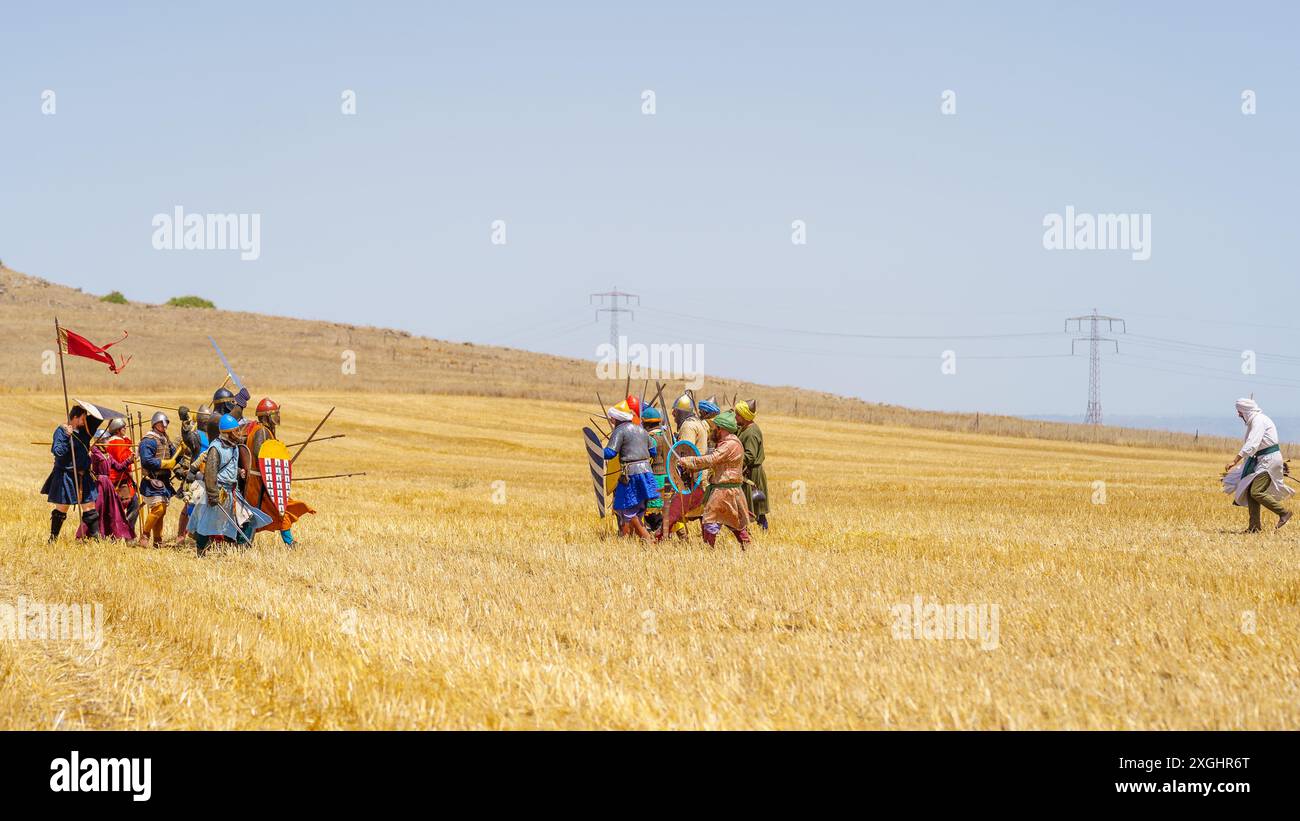 Lavi, Israel - July 05, 2024: Reenactment of the 1187 Battle of the ...