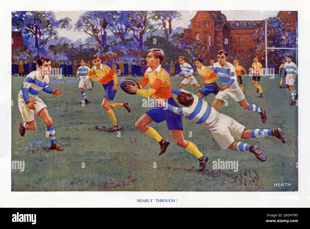 ラグビー画1965年「ラグビーのエナメル画/七宝画」「R.R.F.O.B.C