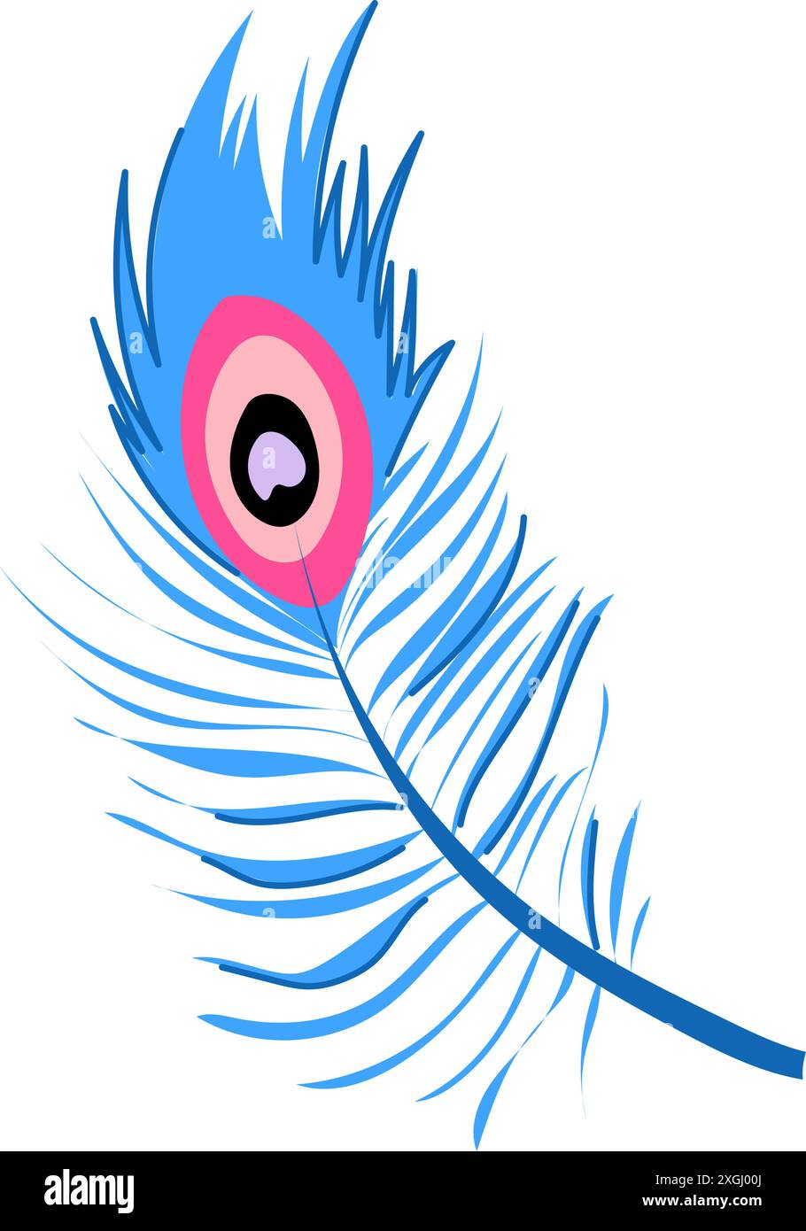 bird peacock feather cartoon vector illustration Stock Vector Image ...