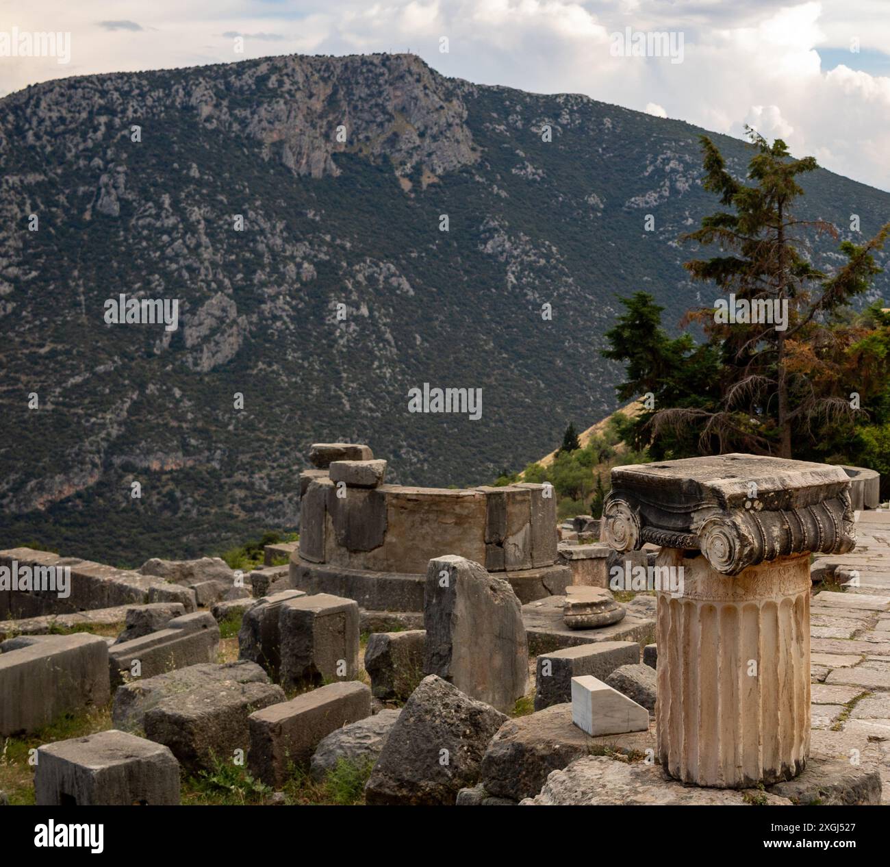 The Historical Site of Delphi Stock Photo