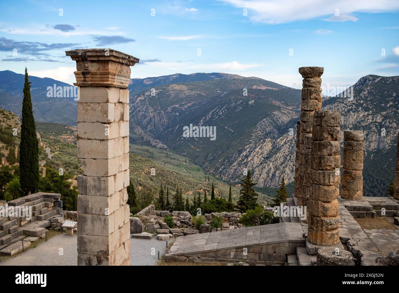 The Historical Site of Delphi Stock Photo