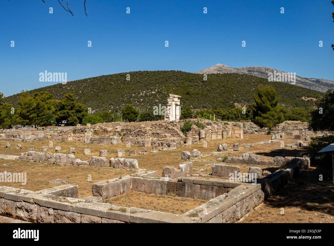 The Historical Site of Epidavros With the Amphitheater Stock Photo