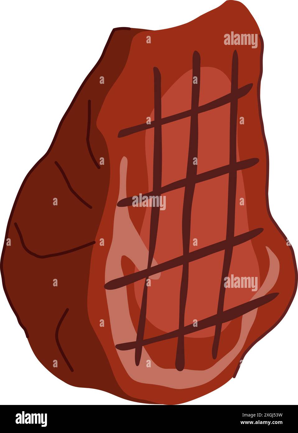 cook steak grill cartoon vector illustration Stock Vector Image & Art ...