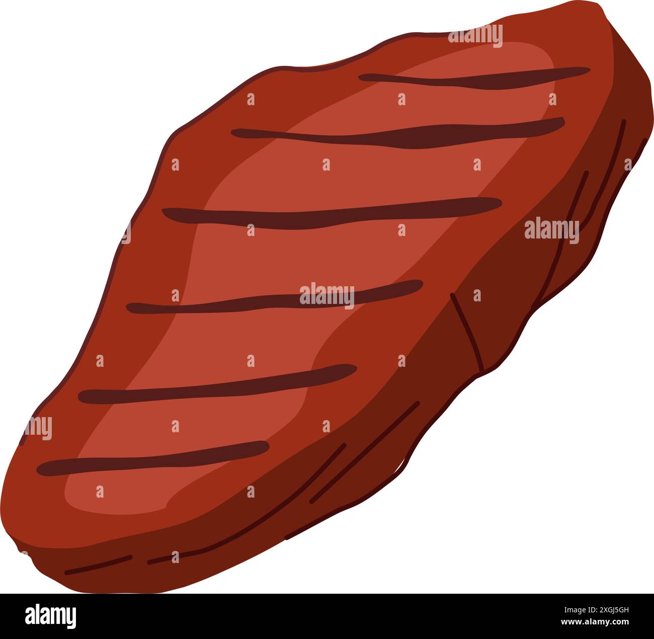 fire steak grill cartoon vector illustration Stock Vector Image & Art ...