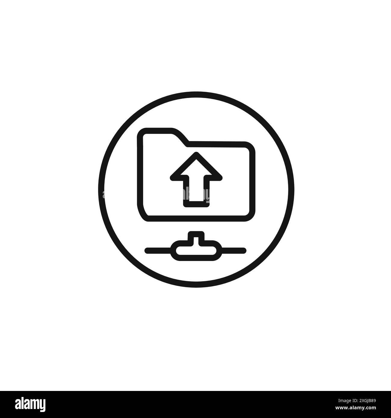 Ftp navigate up icon vector logo set collection for web app ui stock