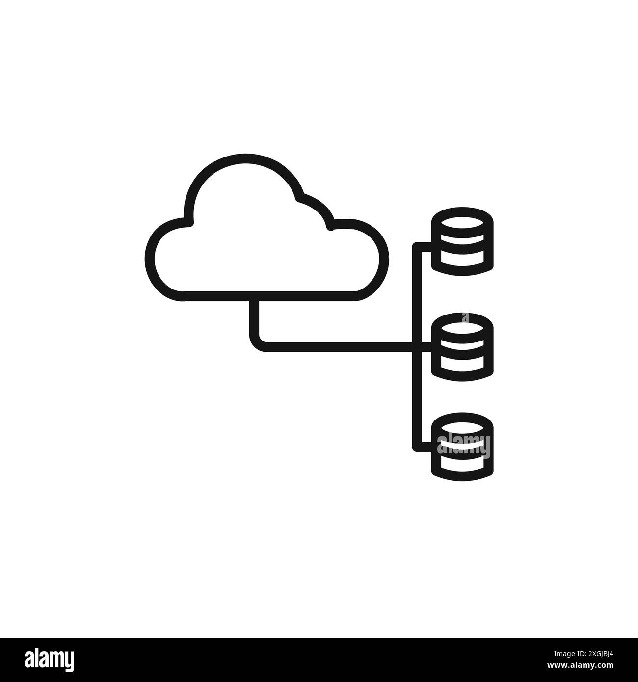 Cloud database icon vector logo set collection for web app ui Stock ...