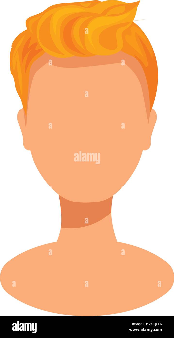 Faceless man with ginger hair posing showing trendy hairstyle for ...