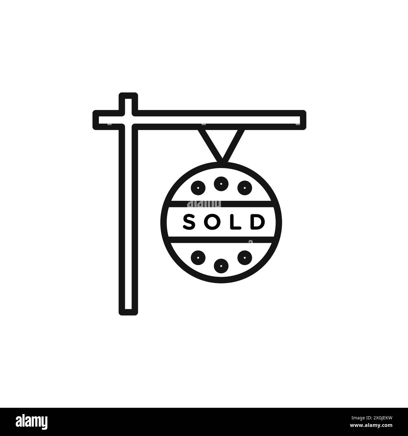 SOLD ICON vector logo set collection for web app ui Stock Vector