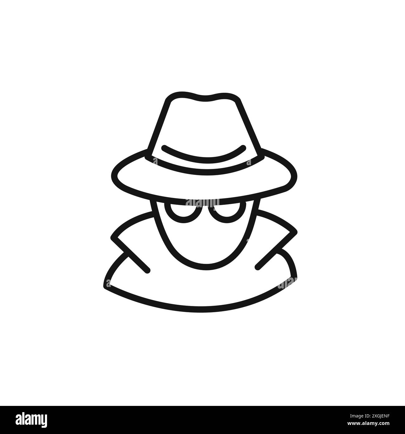 Secret agent icon vector logo set collection for web app ui Stock Vector