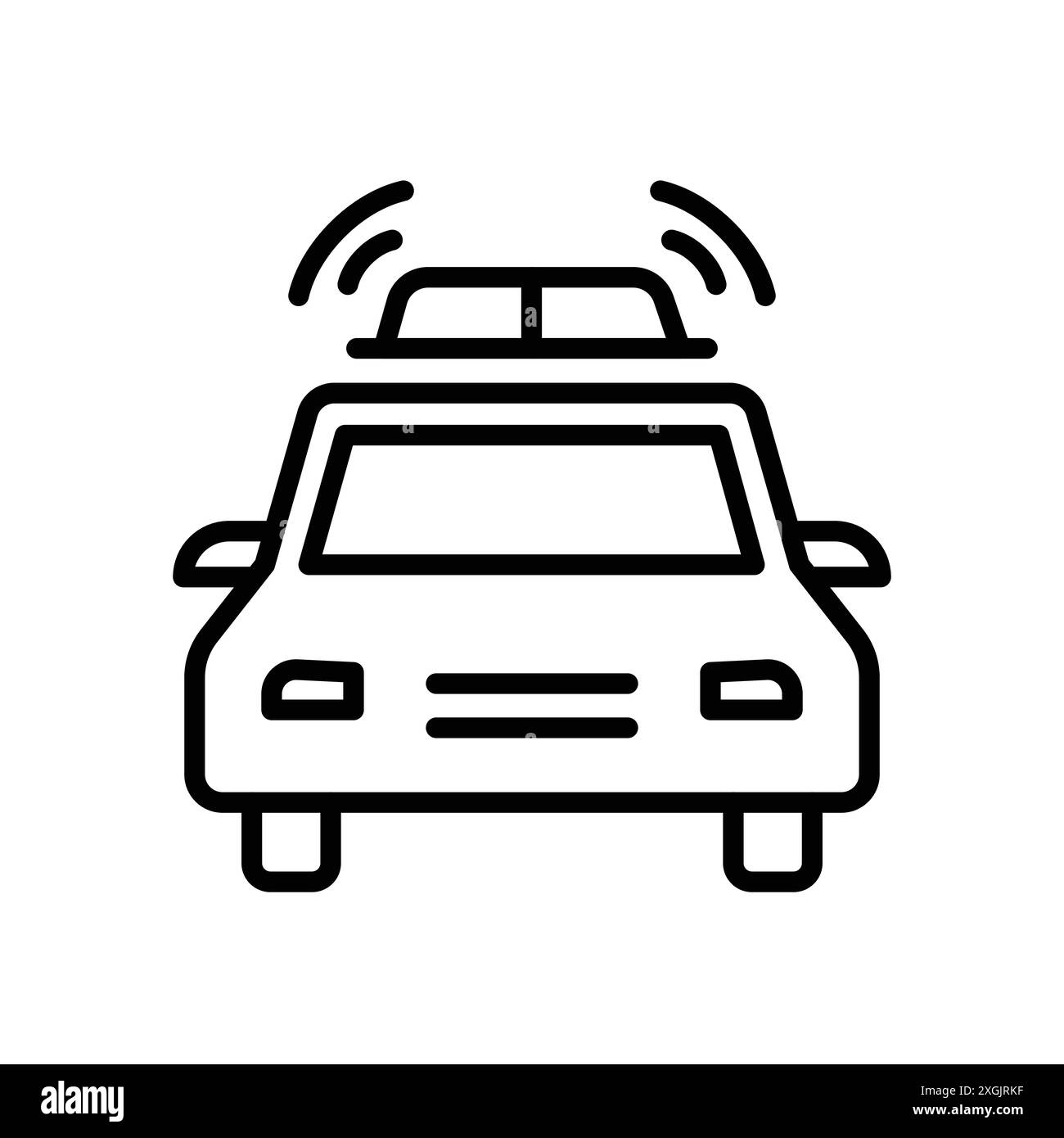 Flashing police car icon vector logo set collection for web app ui ...