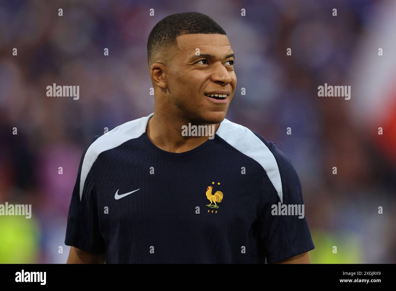 Munich, Germany 09.07.2024: Kylian Mbappe of France during warm-up ...