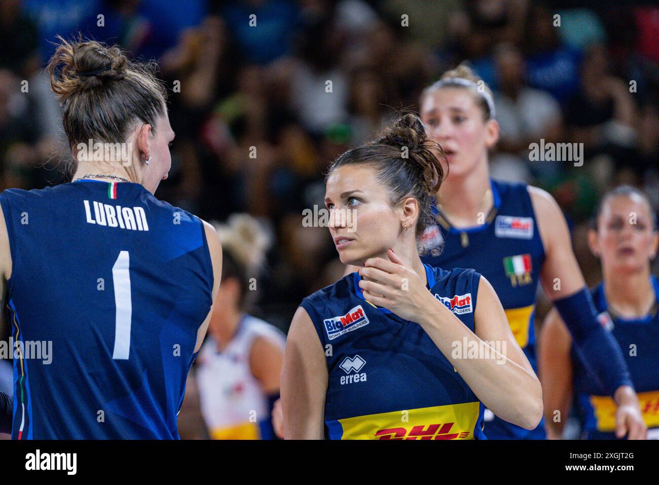Carlotta Cambi (Italy) during Women's Test Match - Italy vs Serbia, Volleyball Test Match in Florence, Italy, July 09 2024 Stock Photo