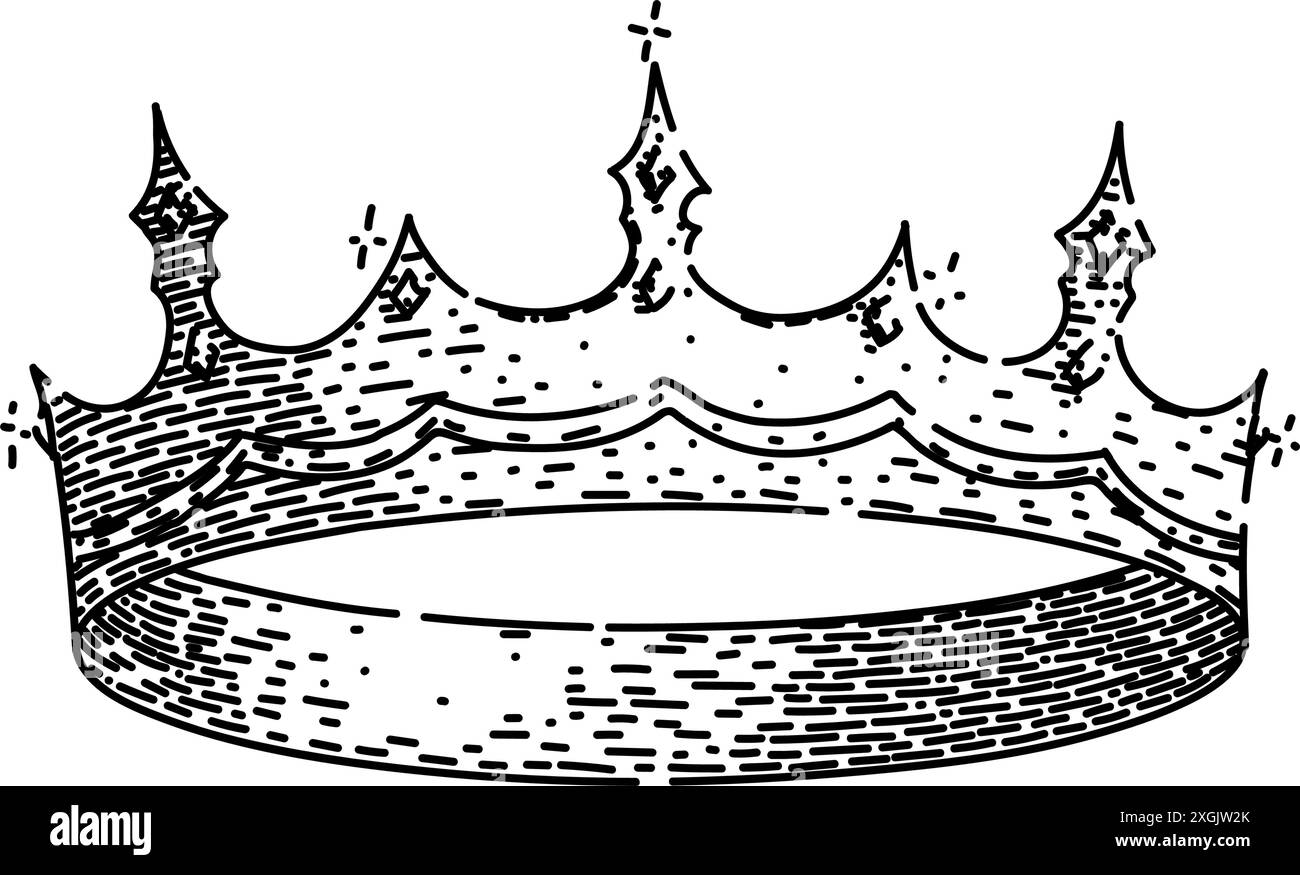 prince crown king sketch hand drawn vector Stock Vector Image & Art - Alamy
