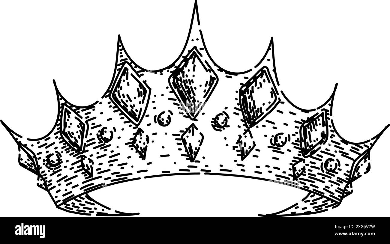 king crown queen sketch hand drawn vector Stock Vector Image & Art - Alamy