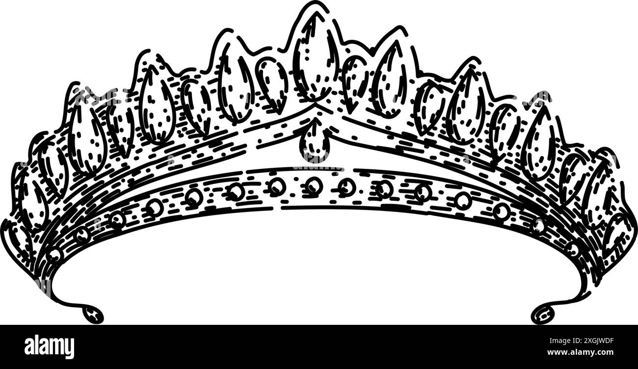 gold crown queen sketch hand drawn vector Stock Vector Image & Art - Alamy