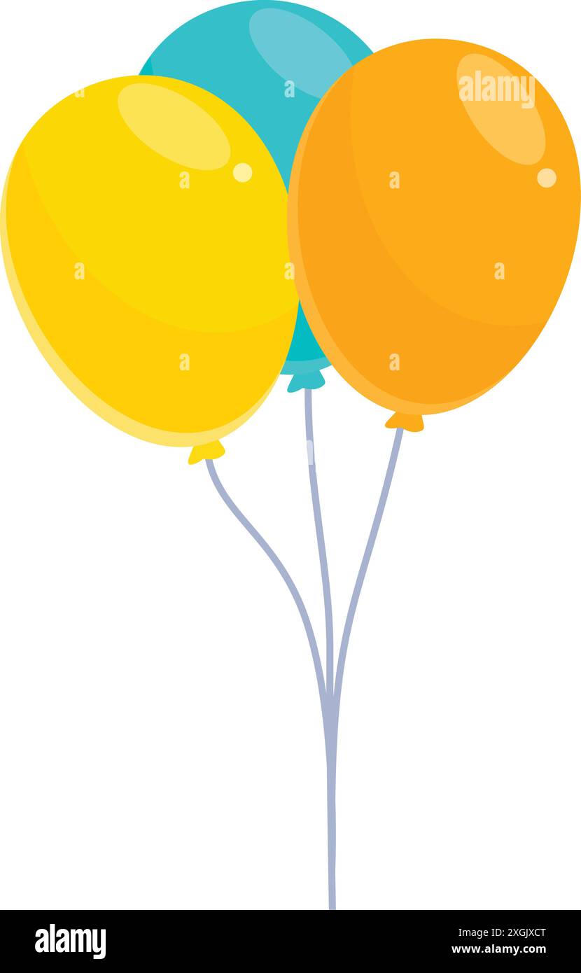 Happy birthday on balloons floating Stock Vector Images - Alamy