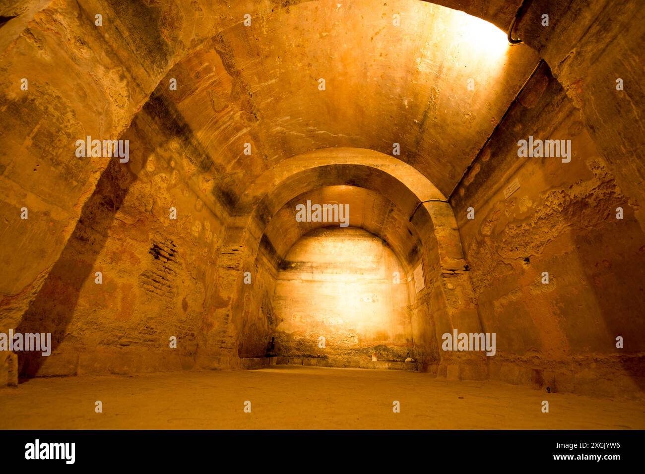 The catacombs of the Beaterio, old town, cadiz, spain. Stock Photo