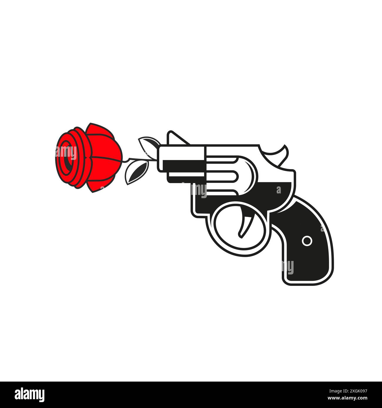 Steel revolver icon. Simple illustration of steel revolver vector icon ...