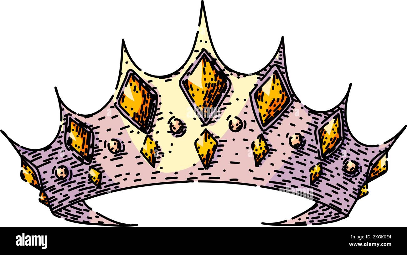 king crown queen sketch hand drawn vector Stock Vector Image & Art - Alamy