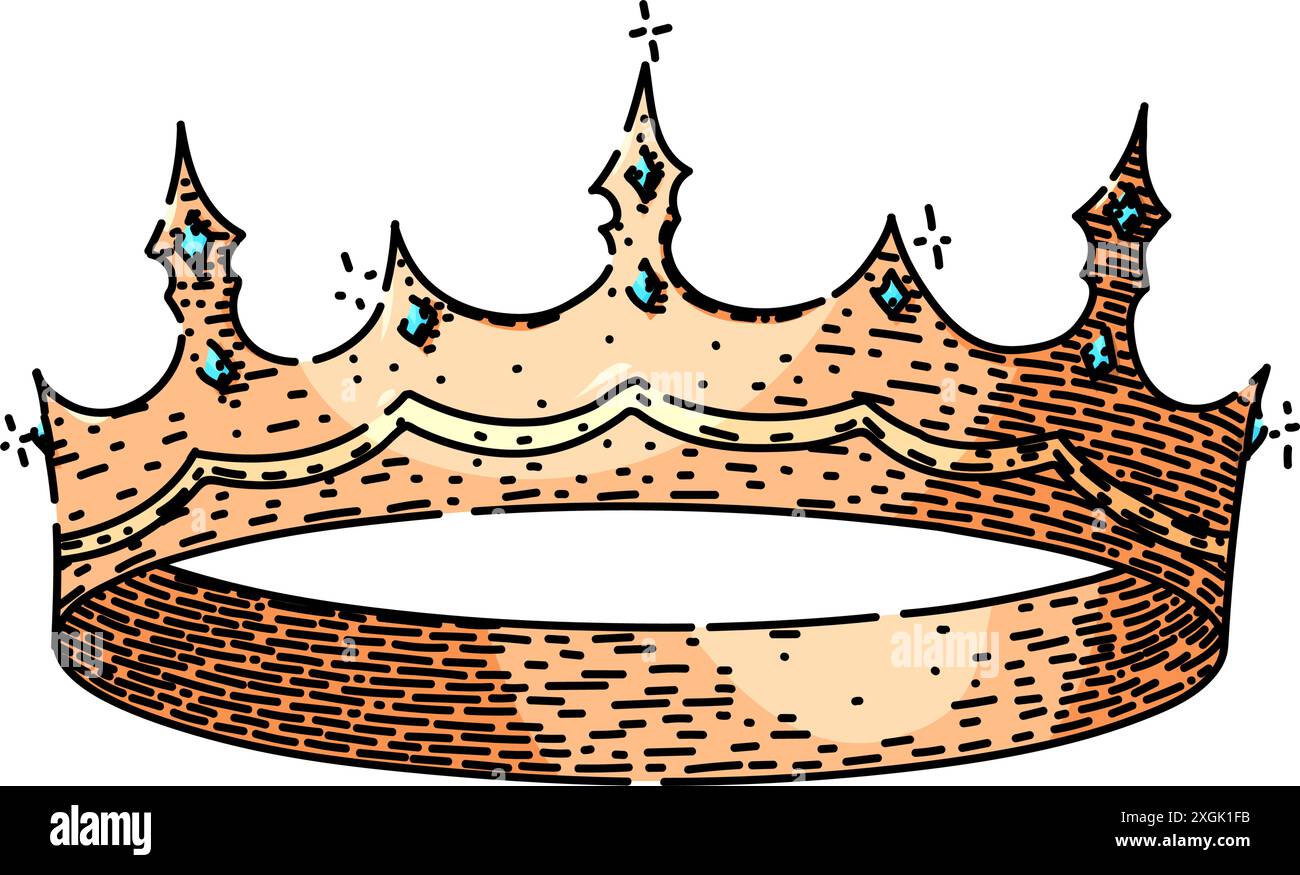 prince crown king sketch hand drawn vector Stock Vector Image & Art - Alamy