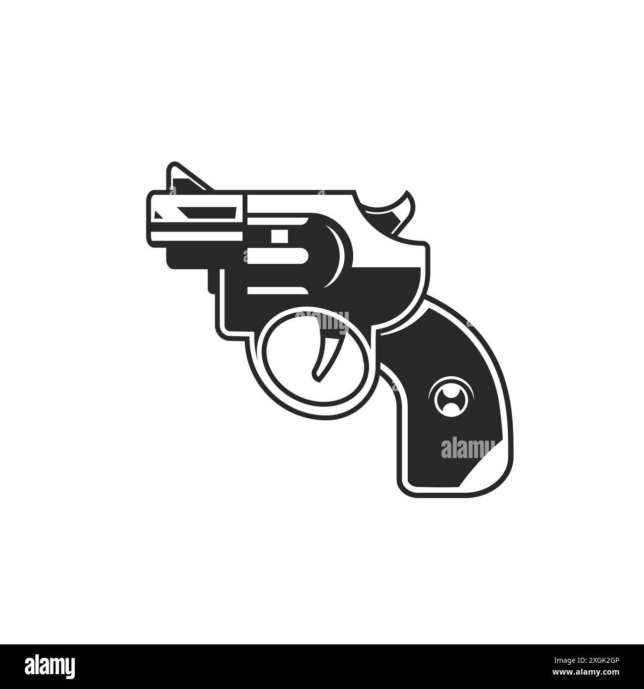 Steel revolver icon. Simple illustration of steel revolver vector icon ...