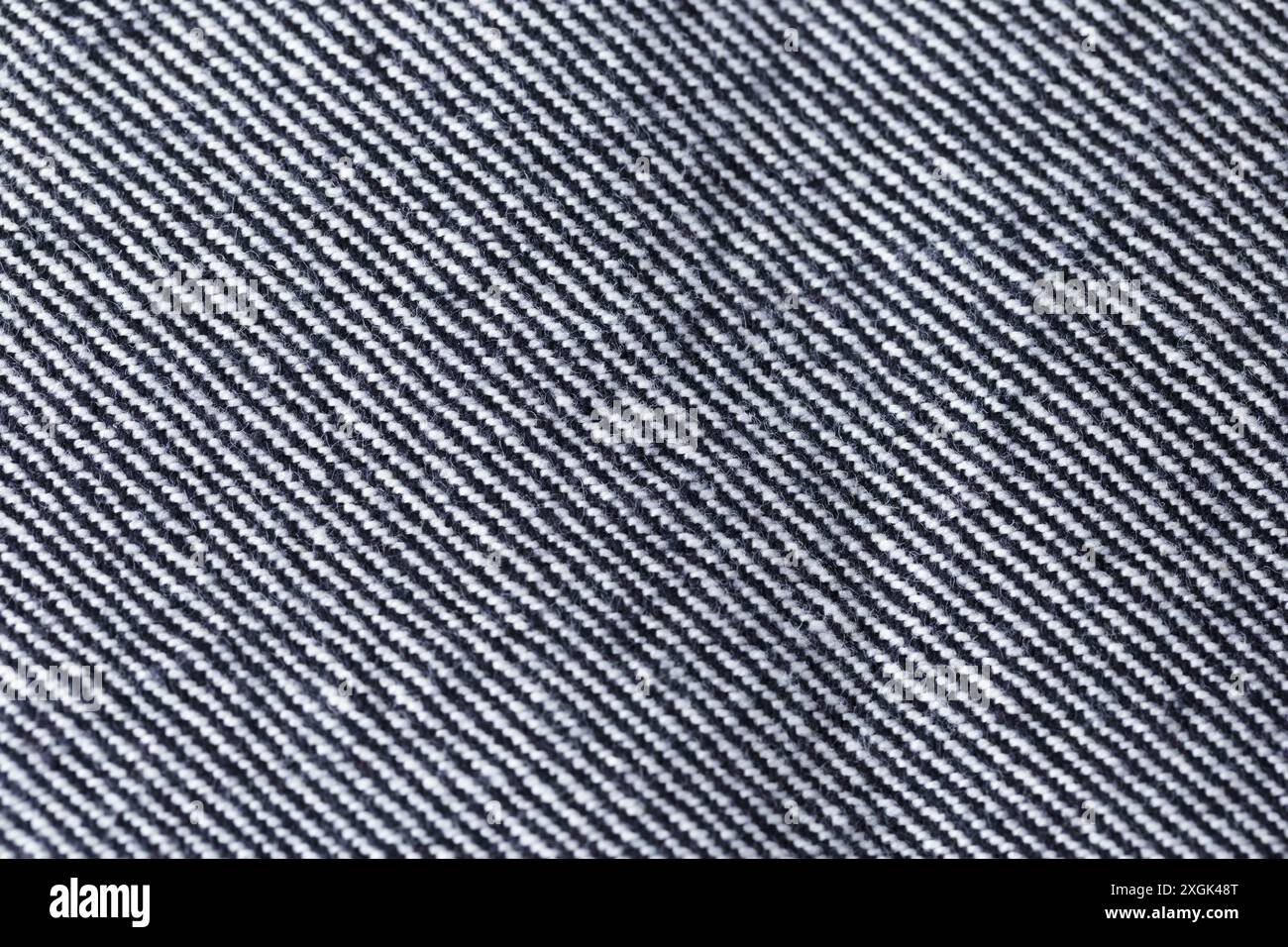 Gray and white kitchen cloth textile texture. Diagonal stripes Stock Photo