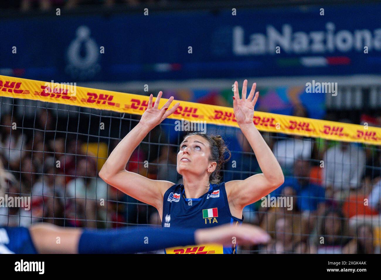 Carlotta Cambi (Italy) during Women's Test Match - Italy vs Serbia, Volleyball Test Match in Florence, Italy, July 09 2024 Stock Photo