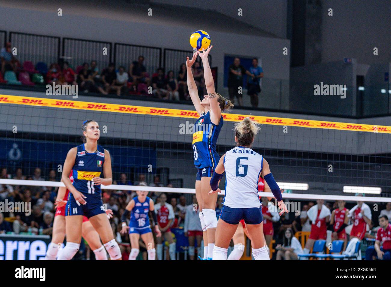 Carlotta Cambi (Italy) during Women's Test Match - Italy vs Serbia, Volleyball Test Match in Florence, Italy, July 09 2024 Stock Photo