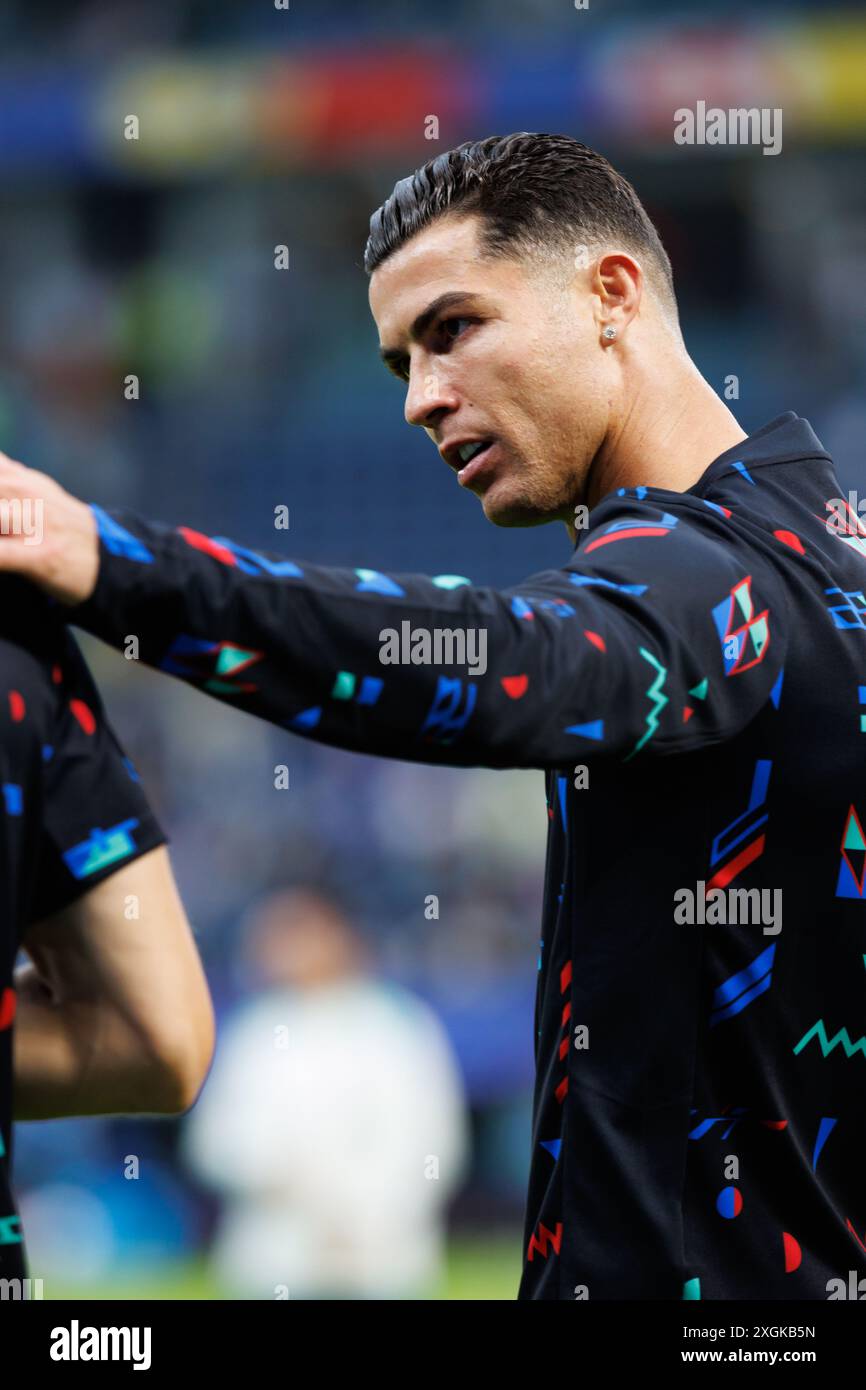 Cristiano Ronaldo seen during UEFA Euro 2024 game between national ...