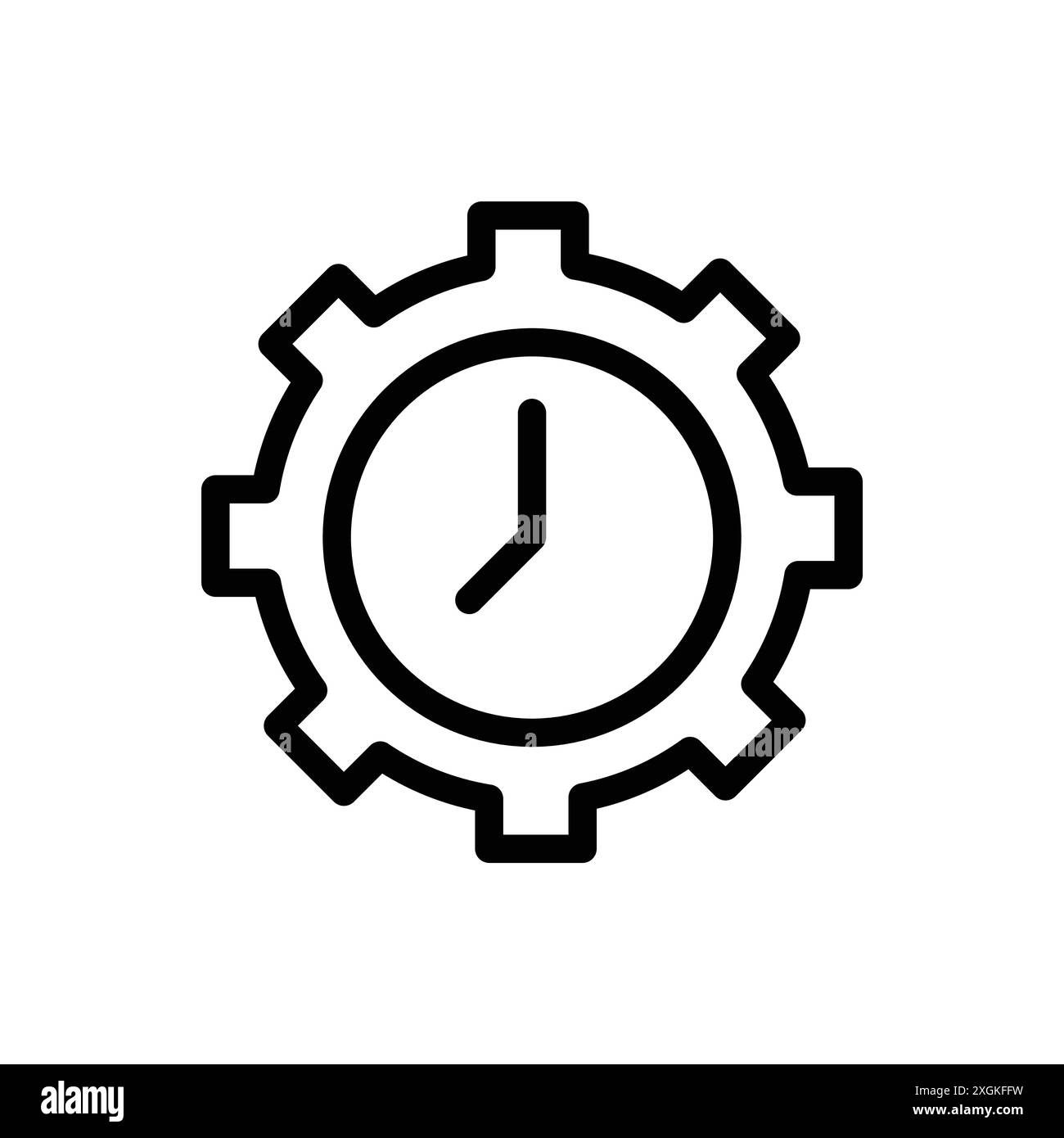 Efficiency icon logo sign vector outline in black and white color Stock ...