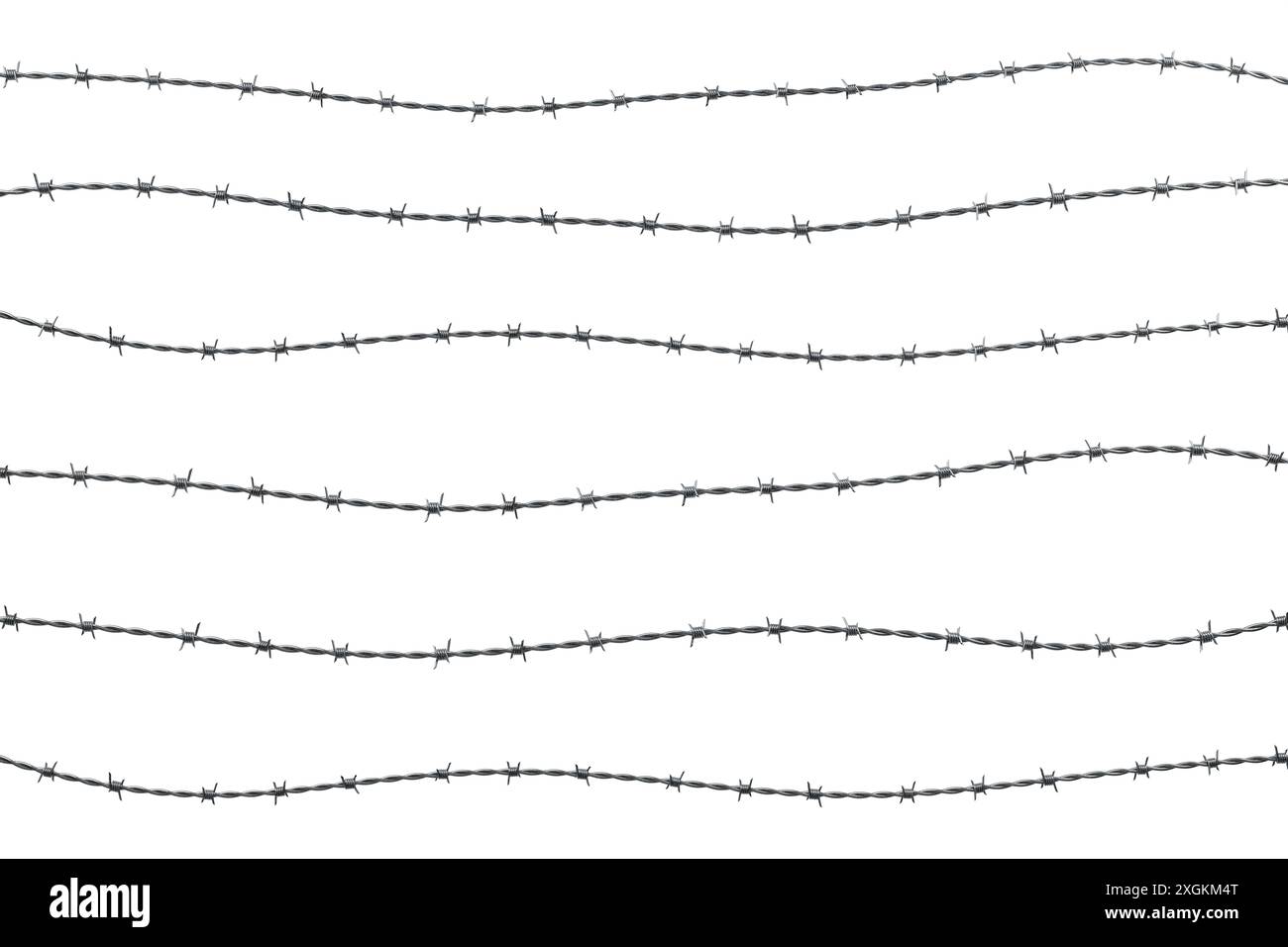 Barbed wire isolated on white background - 3D illustration Stock Photo ...