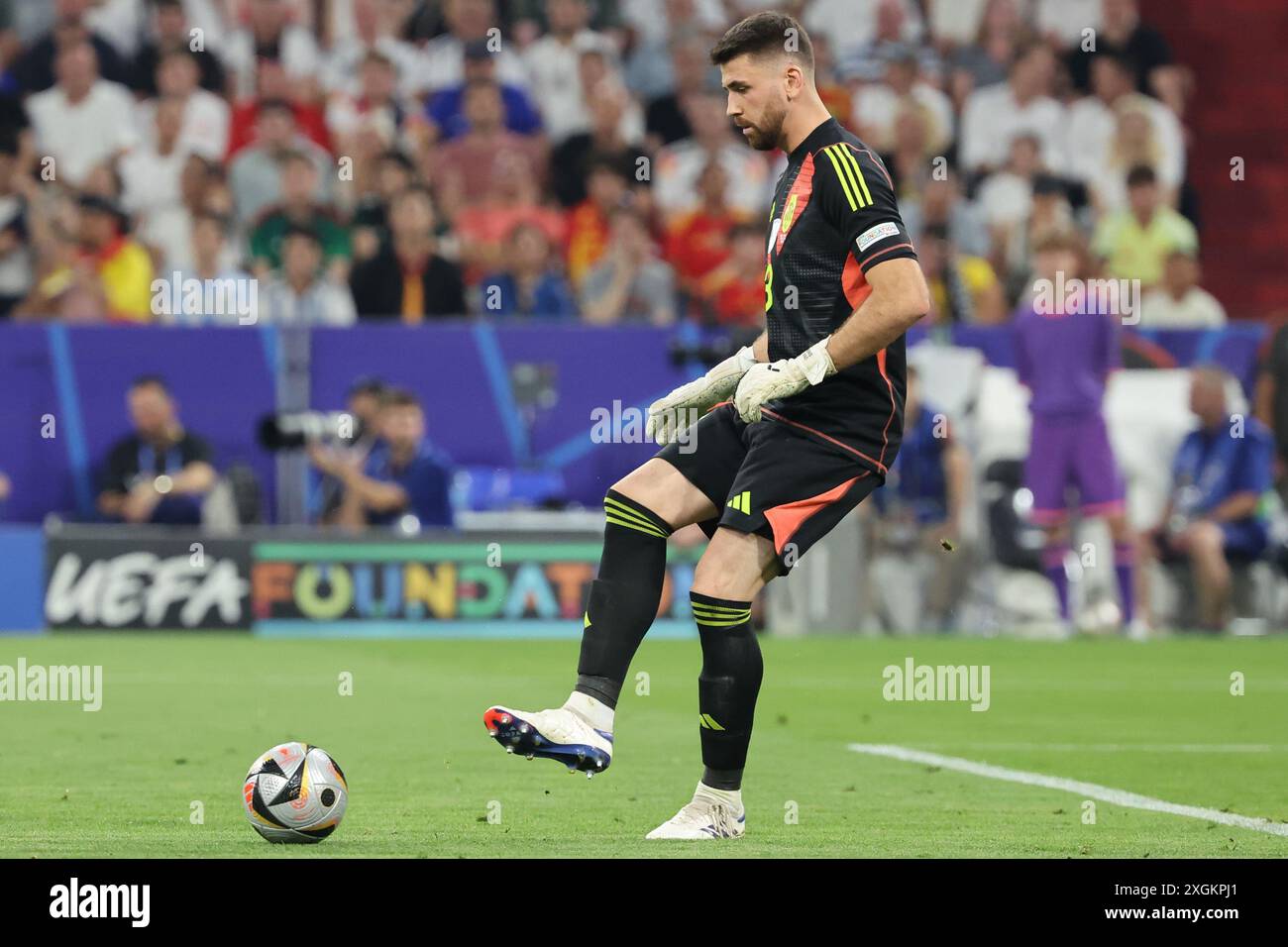 Munich, Germany, 9, July, 2024. Unai Simon during the match between