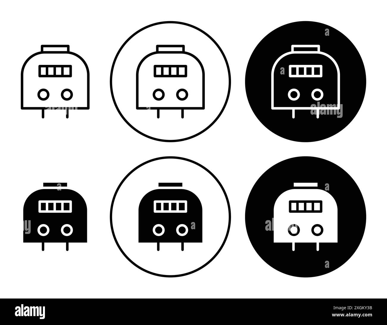 Monorail icon logo sign vector outline in black and white color Stock ...