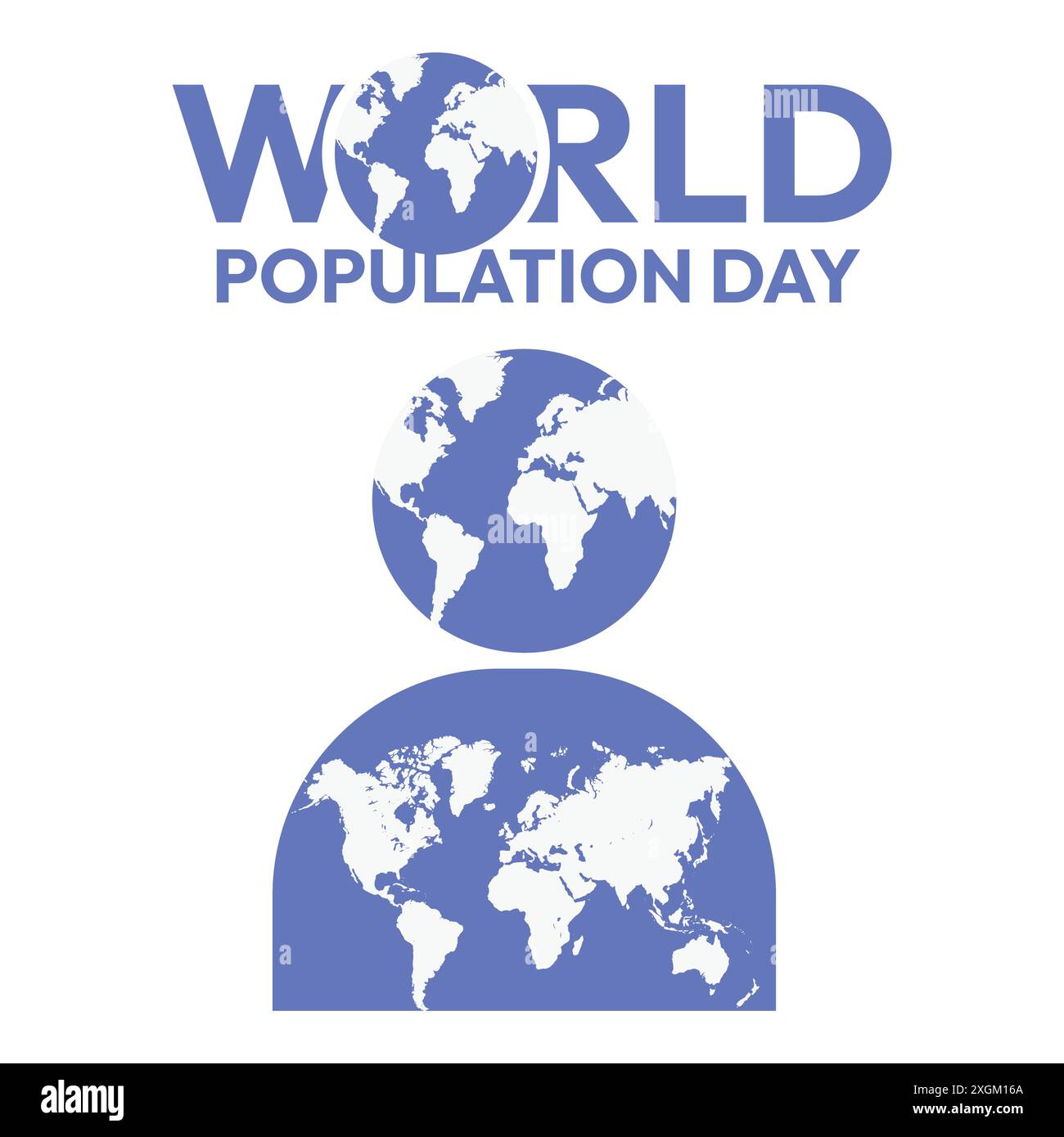 population, world population day blue color vector on white background