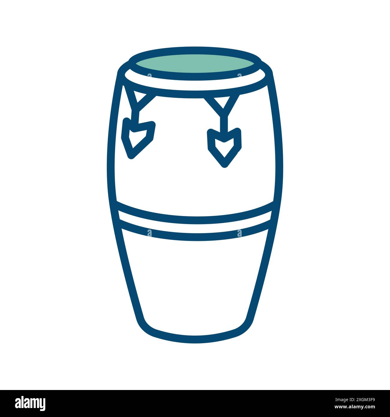 bongo drum icon vector design template in white background Stock Vector