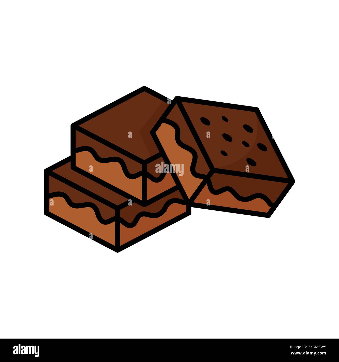 brownies icon vector design template in white background Stock Vector