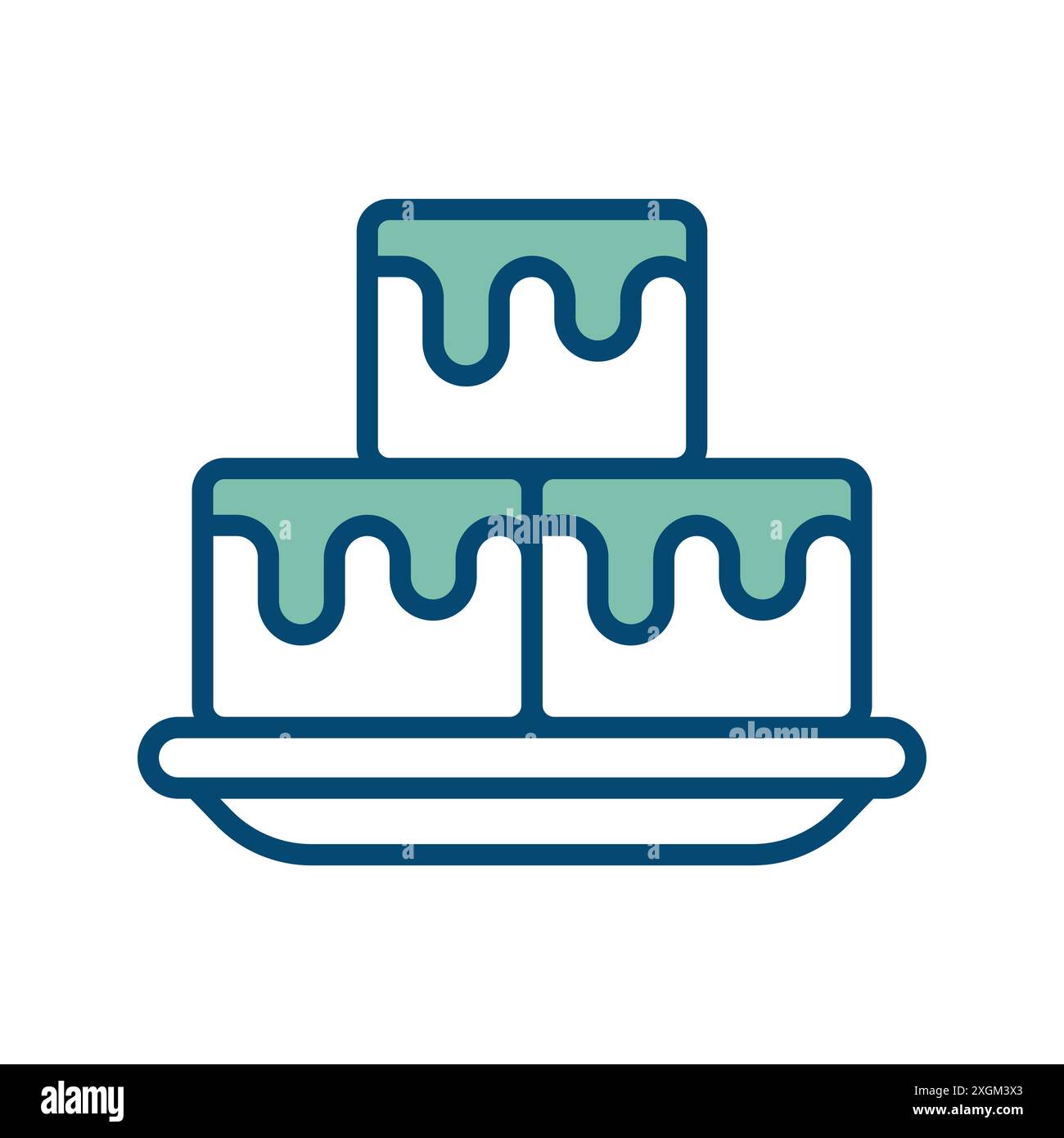 brownies icon vector design template in white background Stock Vector