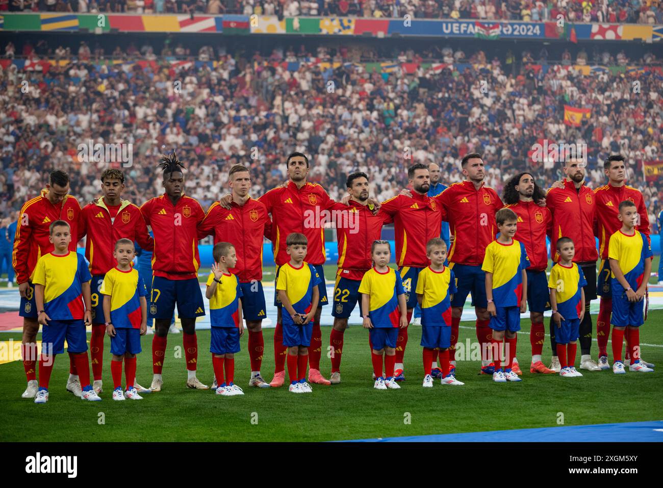 The Spanish national football team during the 2024 UEFA EURO Semi-final