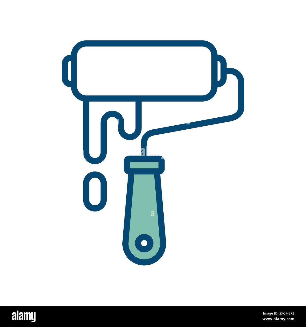 paint roller icon vector design template in white background Stock Vector