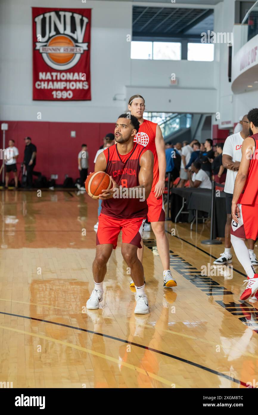 Sacramento Kings Power Forward Trey Lyles practicing with Team Canada before the Summer Olympics at Mendenhall Center Stock Photo