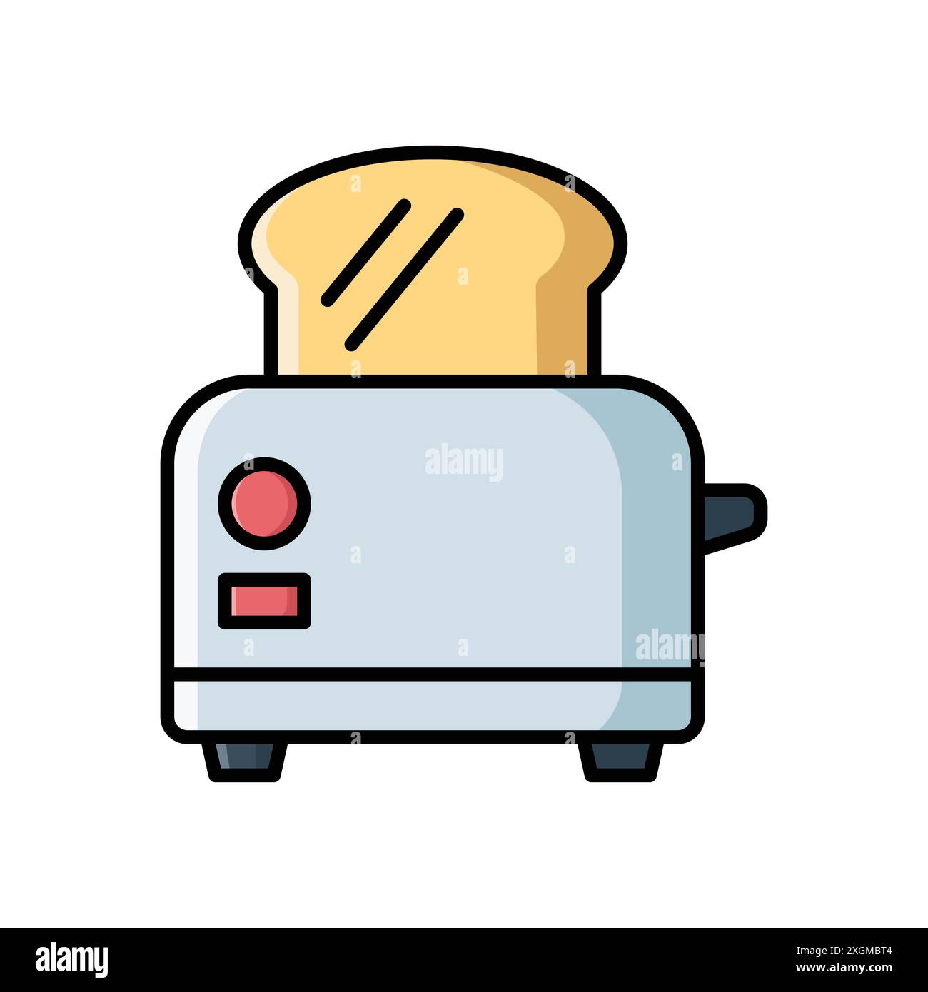 toaster icon vector design template in white background Stock Vector